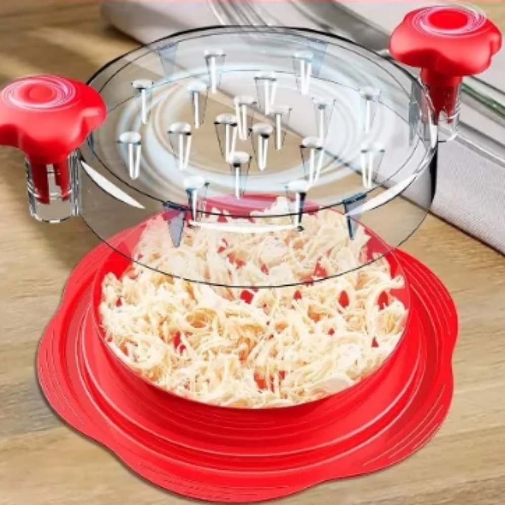 Red Shredding Bowl with Lid